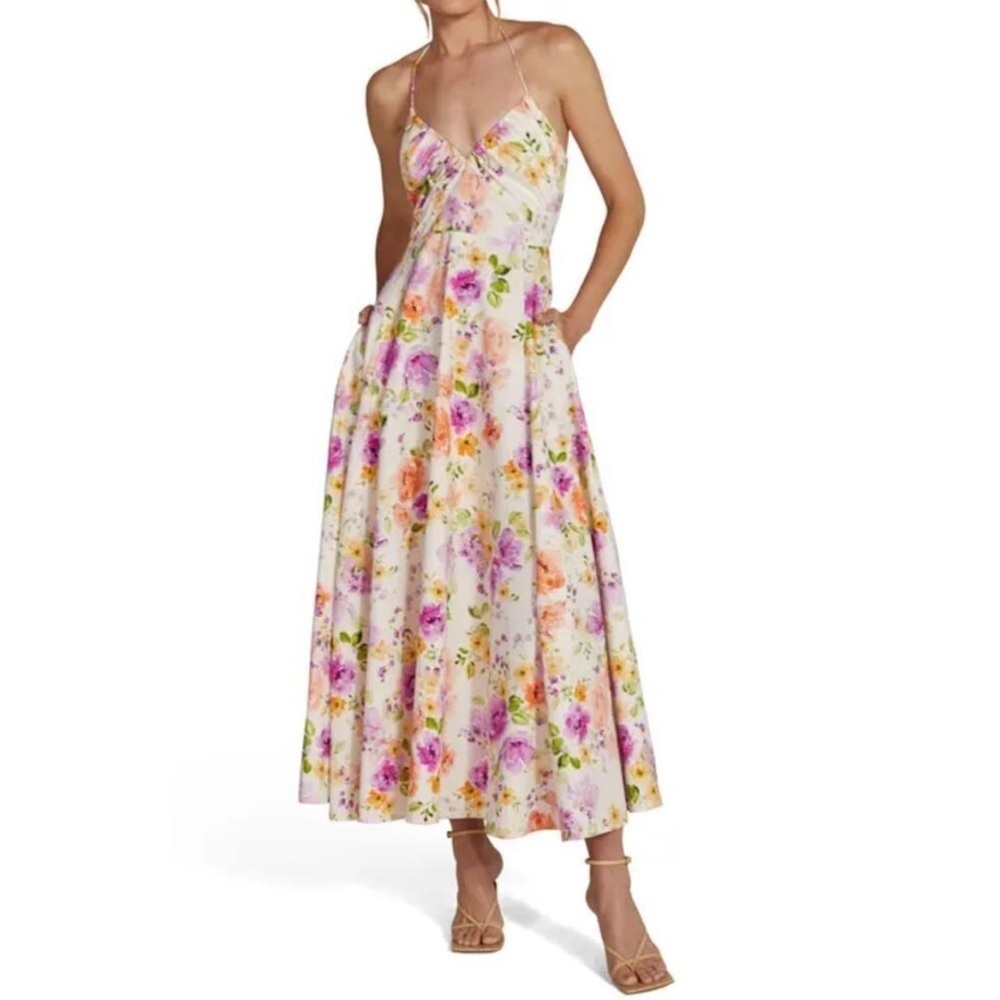 Favorite Daughter Halting Traffic Dress in Oahu Watercolor Midi Floral Size 8